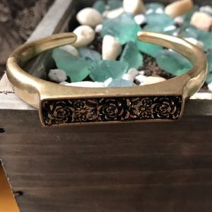 LUCKY BRAND FLORAL GOLD CUFF